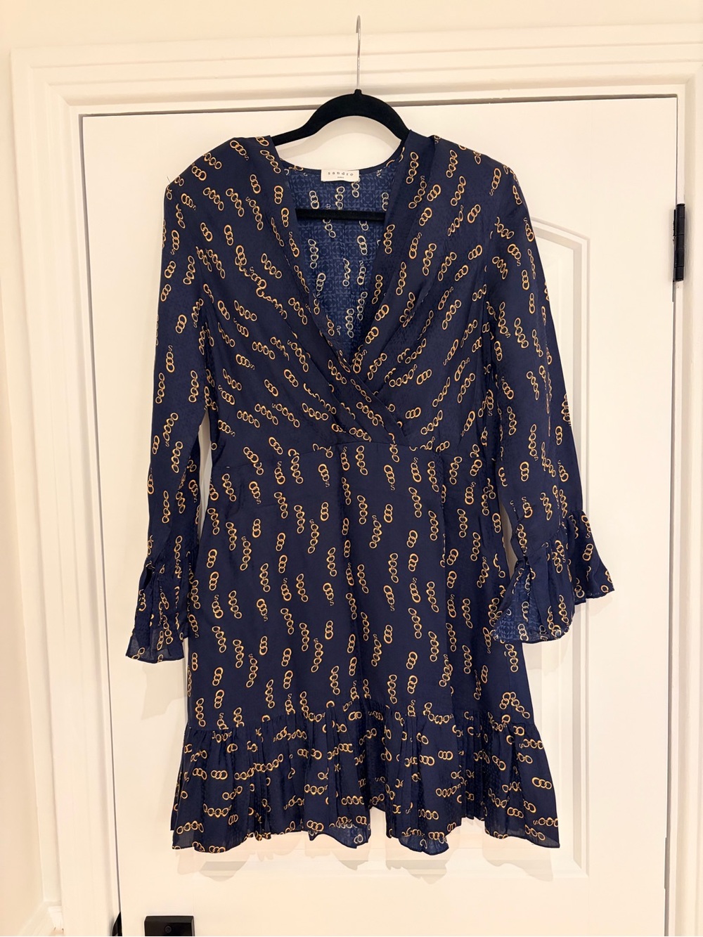 Navy Print Dress